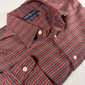 Ralph Lauren Lowell Sport XL Red Plaid Button Down Shirt Pony‎ Cotton